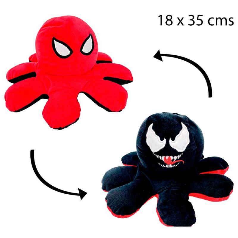 Pulpito Reversible Spiderman Pulpo Reversible Toy Pulpo Reversible