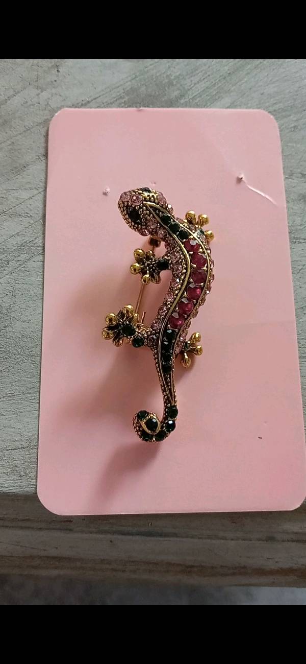 Prendedor Lagarto Rosado 
