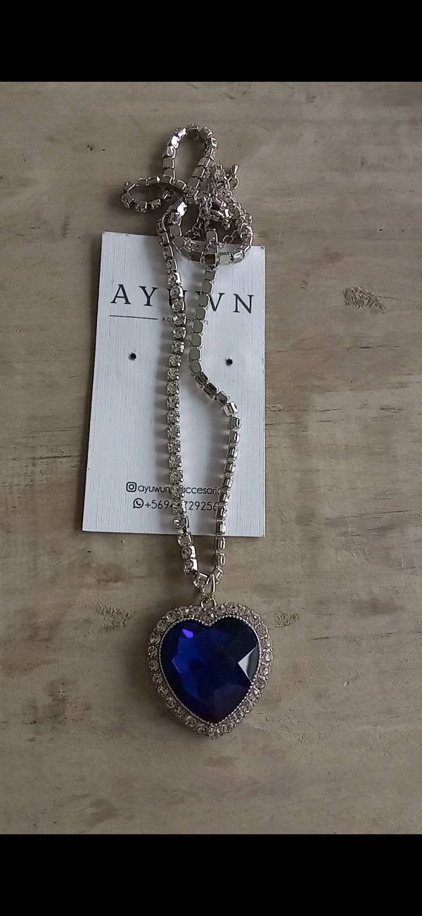 Collar Corazón Azul 
