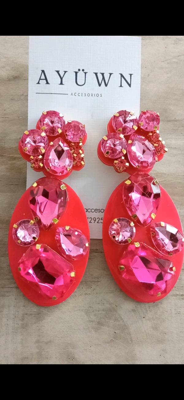 Aros Rosario Fucsia 