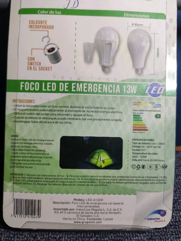 LED-A13EM, FOCO DE EMERGENCIA
