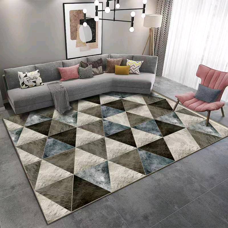 Alfombras redondas de piedras de colores 3D, alfombra de piedra Irregular  para sofá, sala de estar