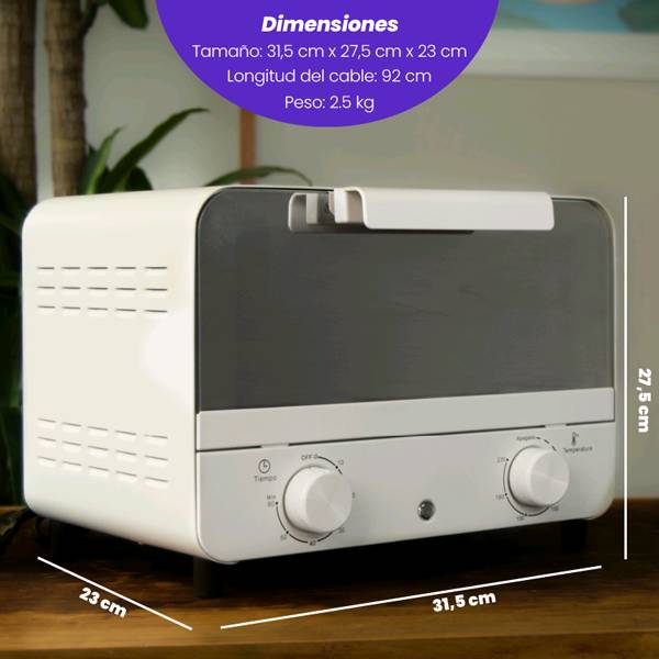 Mini horno tostador eléctrico multifuncional rodyrisr de 13L / lu6055 –  Joinet