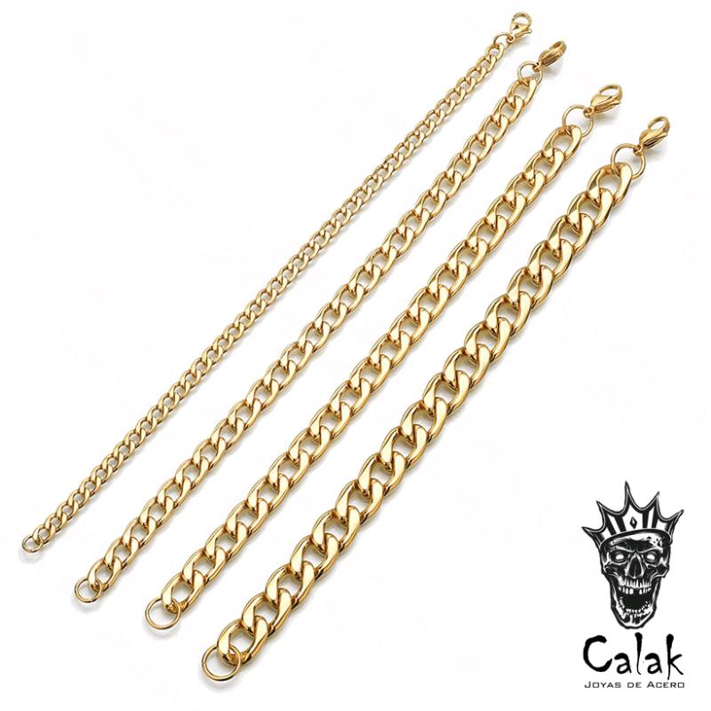 Pulsera Cubana 5.0mm Dorada