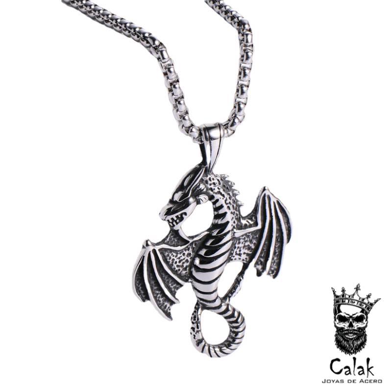 Collar Dragón Plateado 