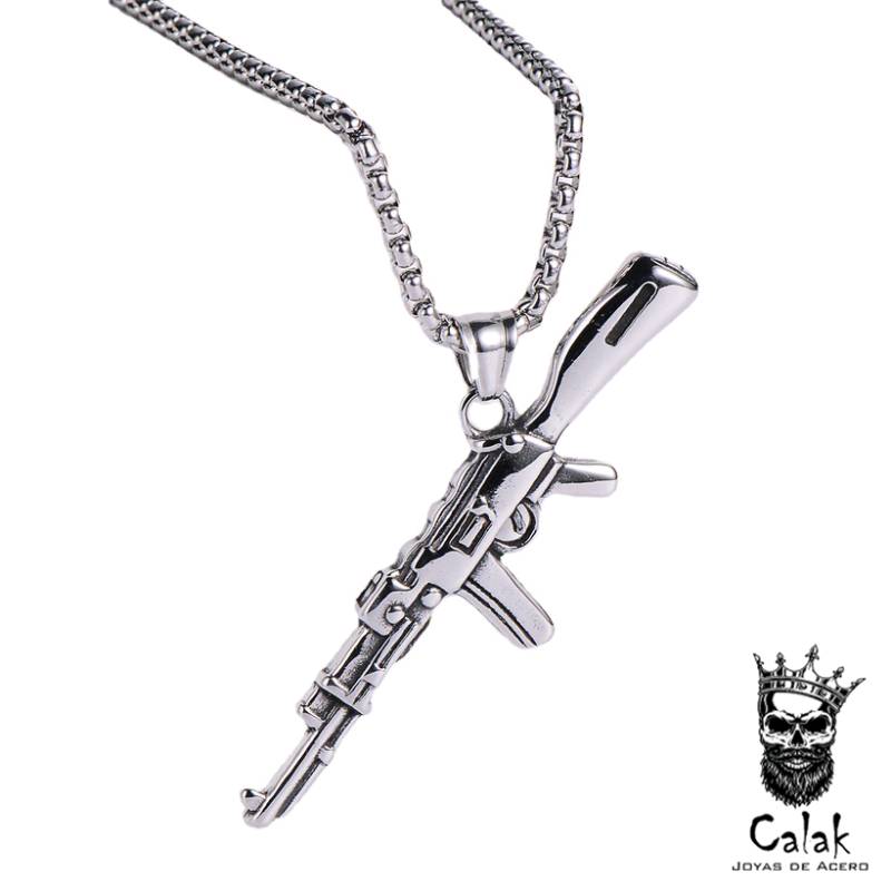 Collar Fusil Plateado 