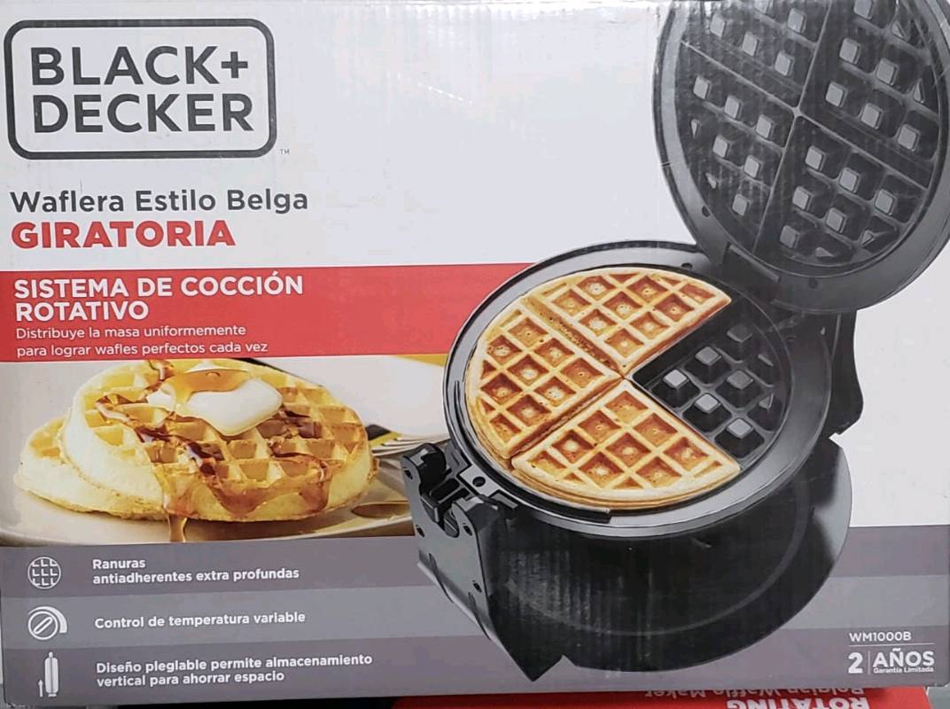 Waflera Black + Decker Giratoria ranuras extra profundas