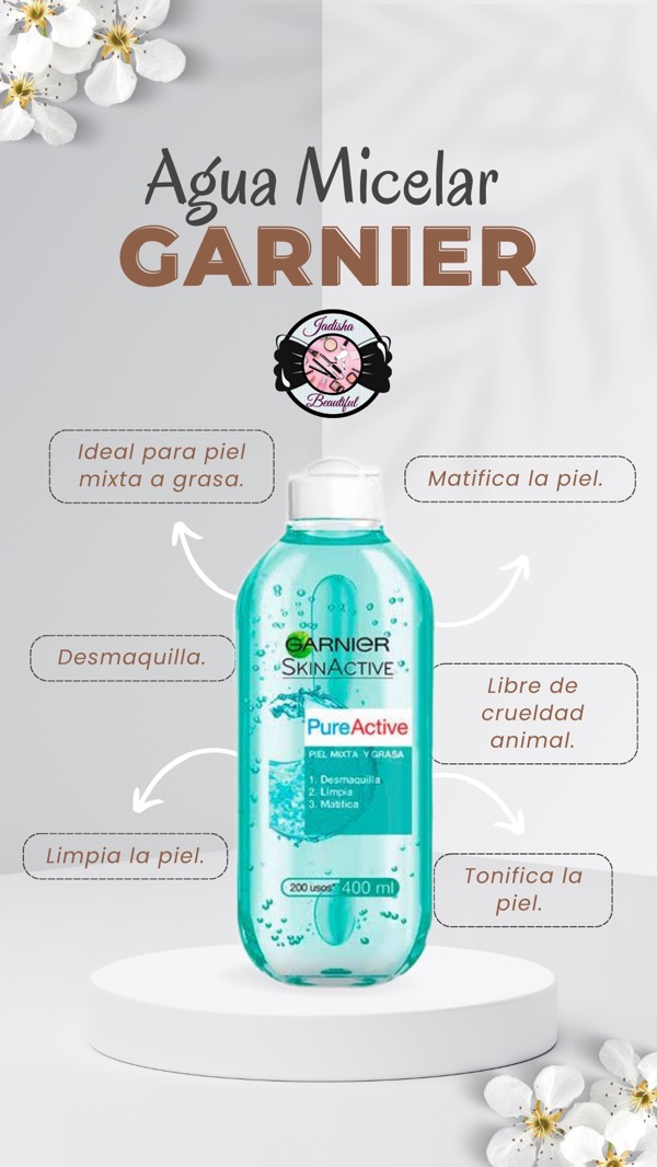 Agua Micelar Pure Active Garnier Skin Active Tipo de piel Piel Mixta/Grasa