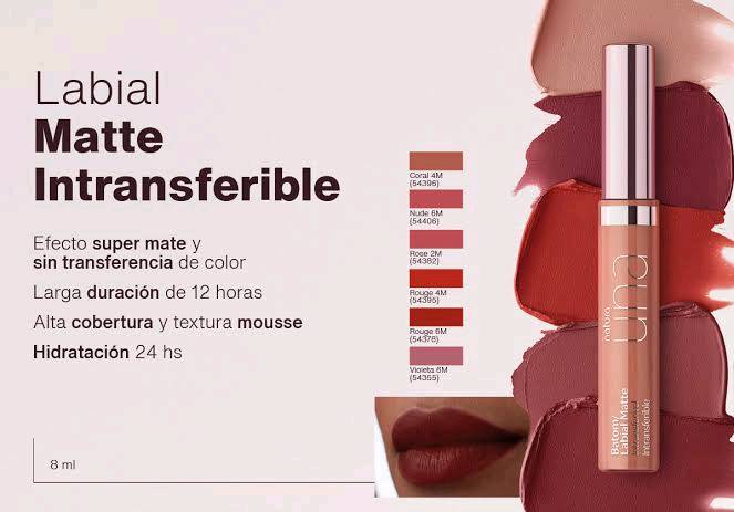 LABIAL MATTE INTRANSFERIBLE ROJO 6M en Santiago de Querétaro