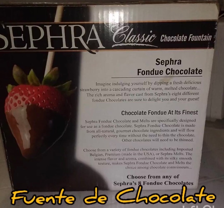 Fuente De Chocolate Sephra Tres