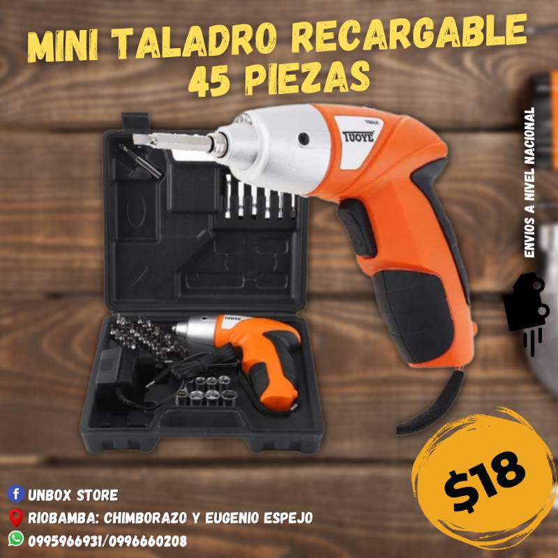 Mini Taladro Destornillador Inalámbrico 45 PCS - Importadora y  Distribuidora Monar