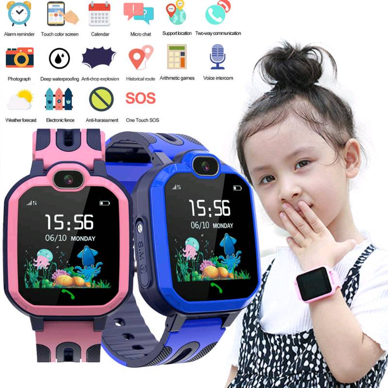 Reloj inteligente Q12 para niños, GPS SOS, rastreador a prueba de agua,  reloj inteligente para niños, compatible con tarjeta SIM anti pérdida, IOS,  Android, Relojes Inteligentes - Tech Toyz LD