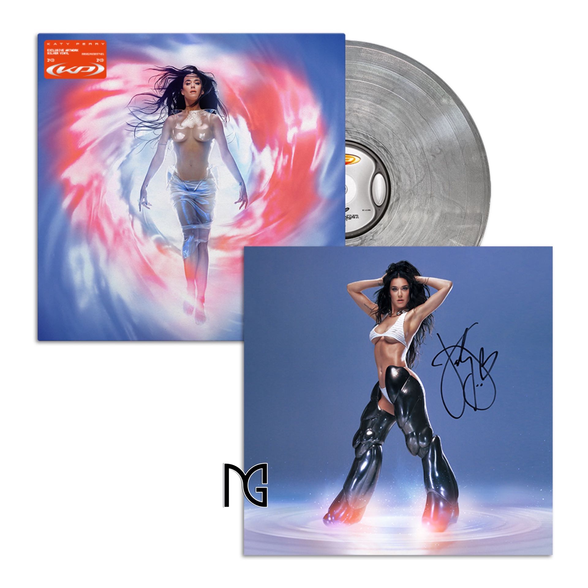 143 Silver Vinyl Autografiado Katy Perry 