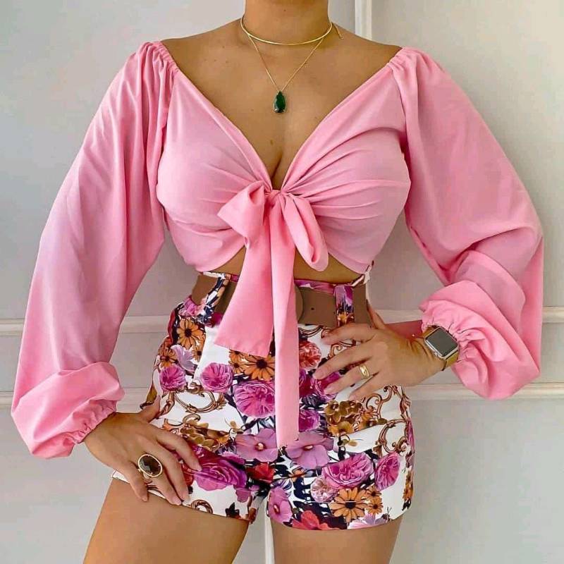 Conjuntos short y blusa discount