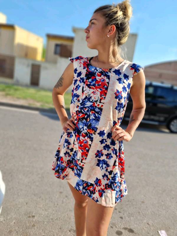 Vestidos fibrana top cortos