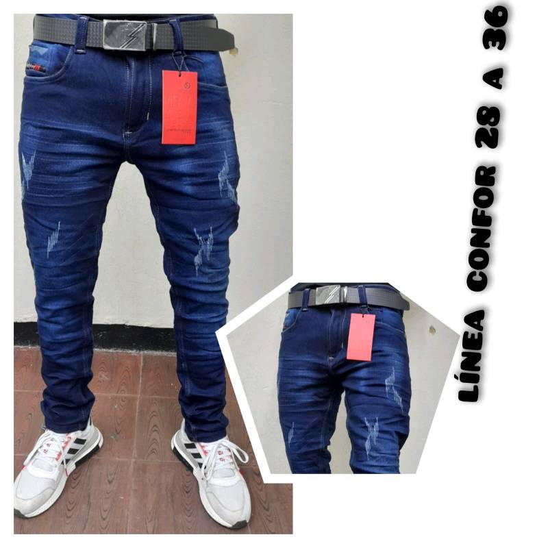 Jean licrado hombre outlet