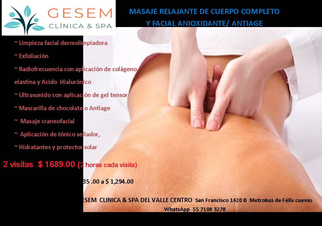 Precio de masaje on sale relajante