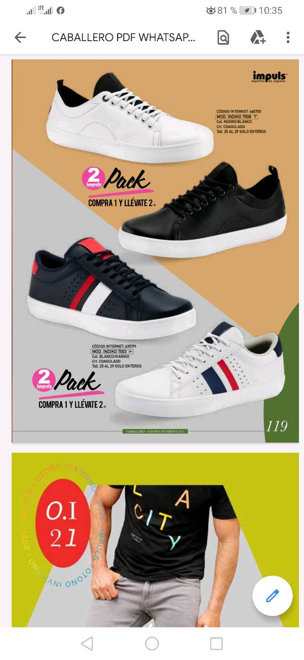 Catalogo de sales hombre impuls