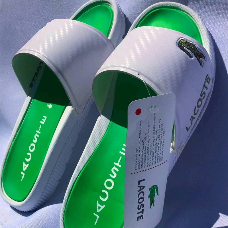 Ojotas lacoste blancas sales