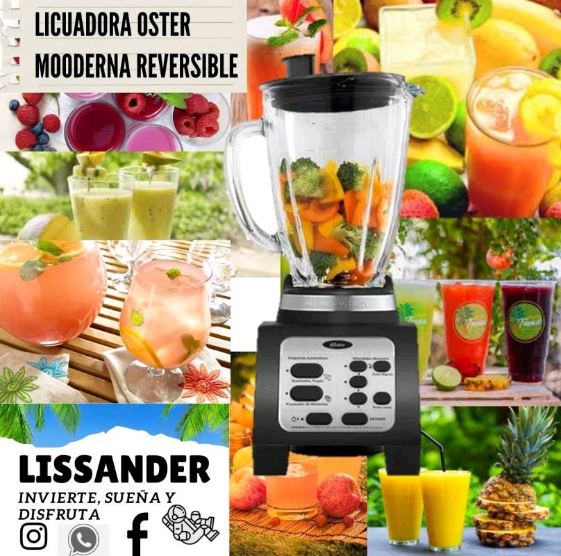 Licuadora oster reversible silver top