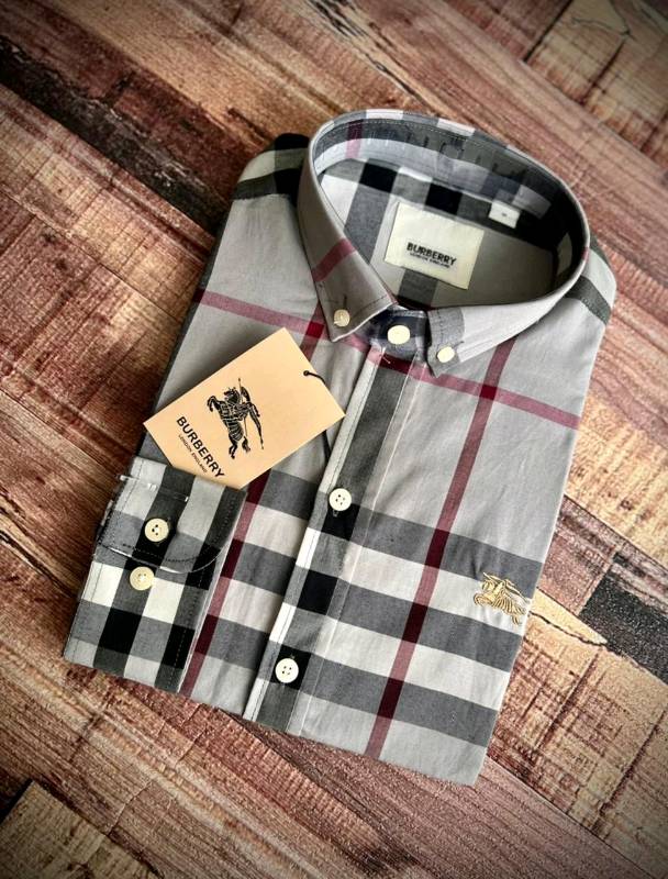Camisa burberry manga clearance larga