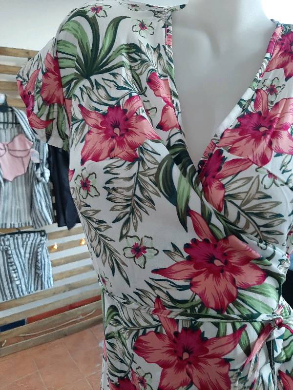 Vestido cruzado fibrana top