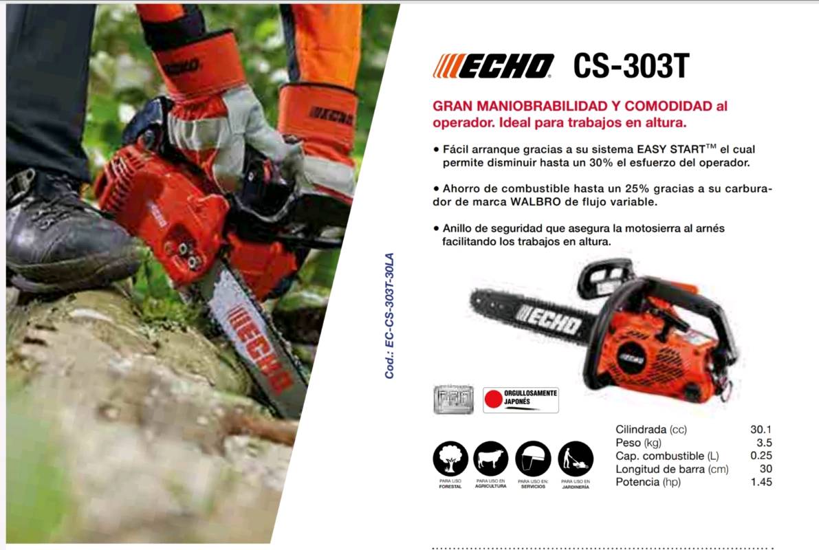 Motosierra Echo CS-303T-30LA Con Barra Y Cadena En Riobamba