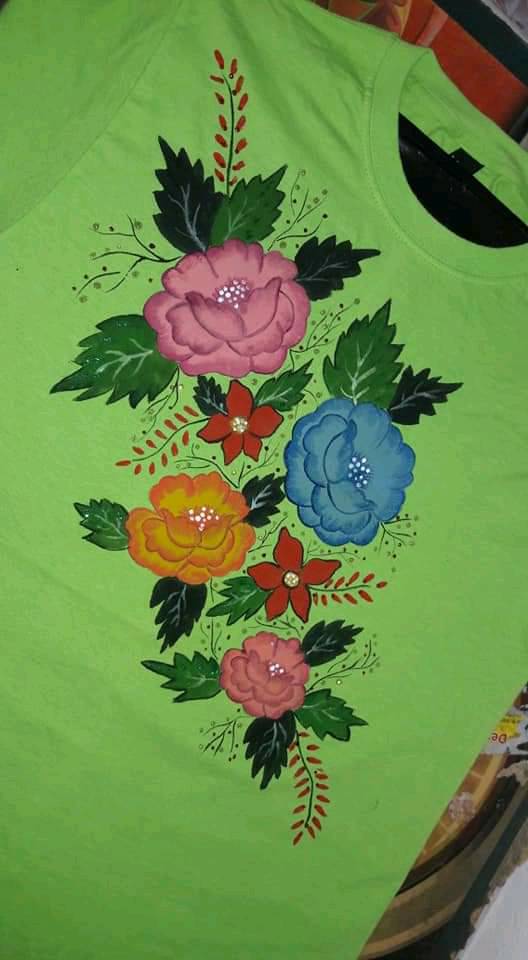 Blusas pintadas best sale a mano