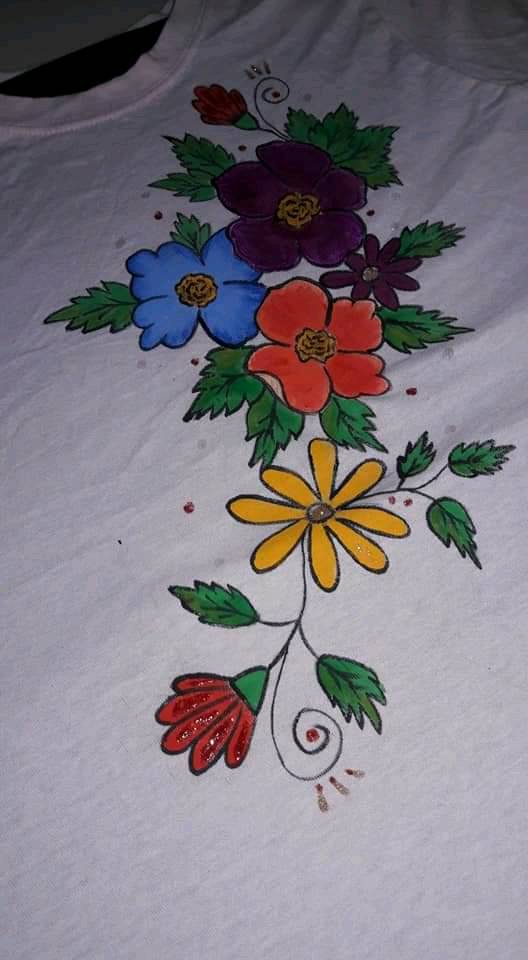 Blusas pintadas best sale a mano