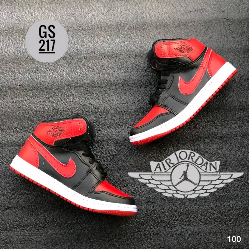 Jordan retro 1 negro con rojo top