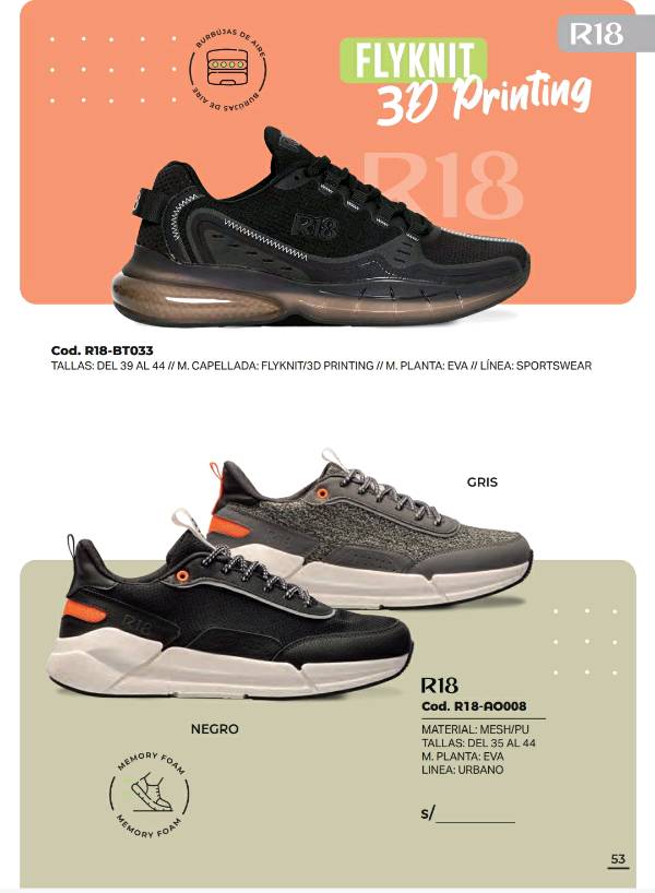 Zapatillas R18 para hombre en Lima
