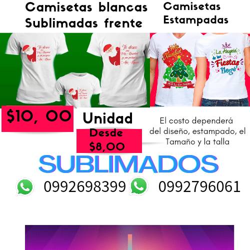 Camisetas sublimadas quito on sale