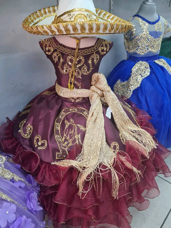 Vestidos de best sale charra para niña