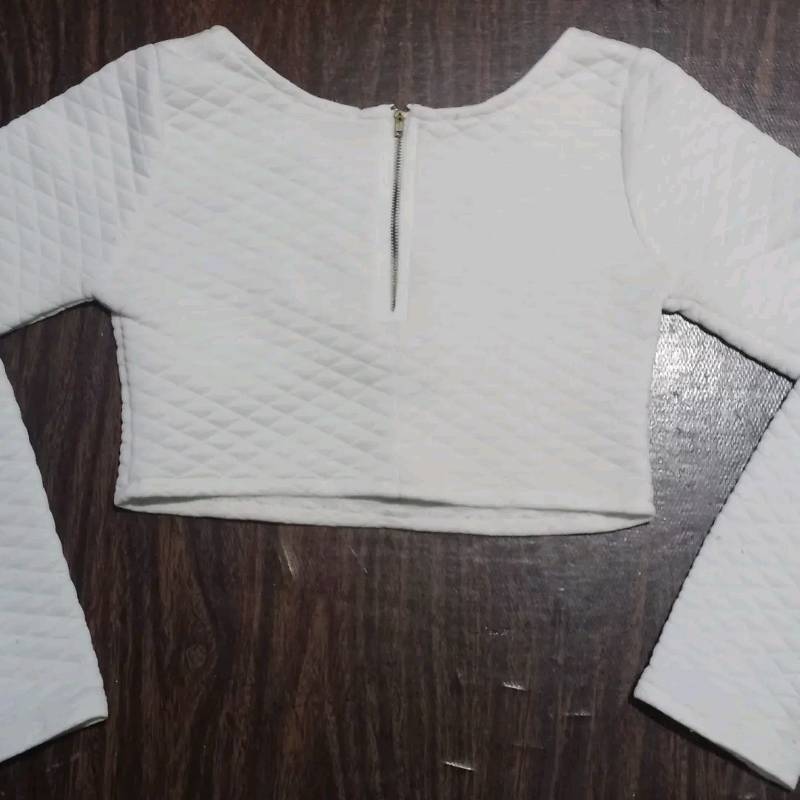 Blusas top ombligueras blancas