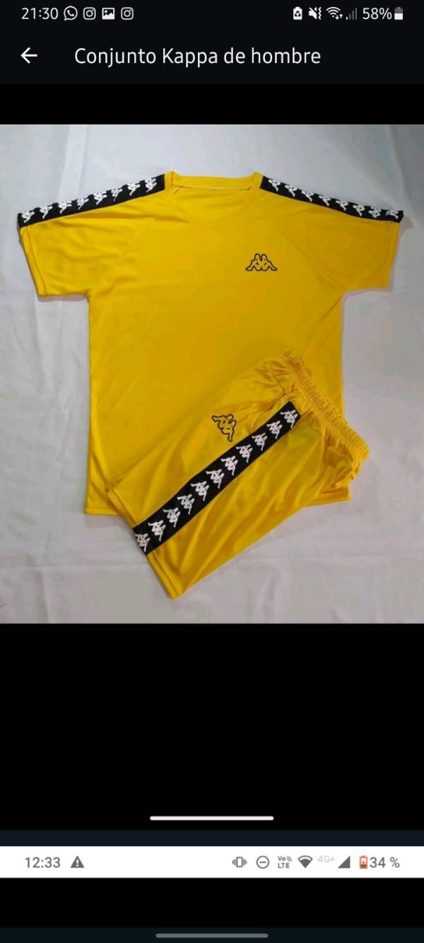 Conjunto kappa amarillo discount