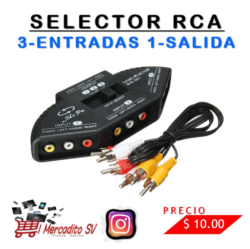 Selector de audio y vídeo RCA en San Salvador
