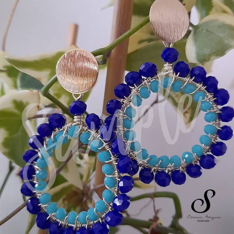 Argollas con cristales outlet