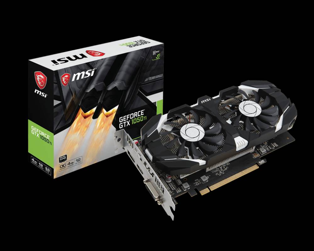 MSI TARJETA DE VIDEO GEFORCE GTX 1050 TI 4GB OC DIAL FAN en Caracas