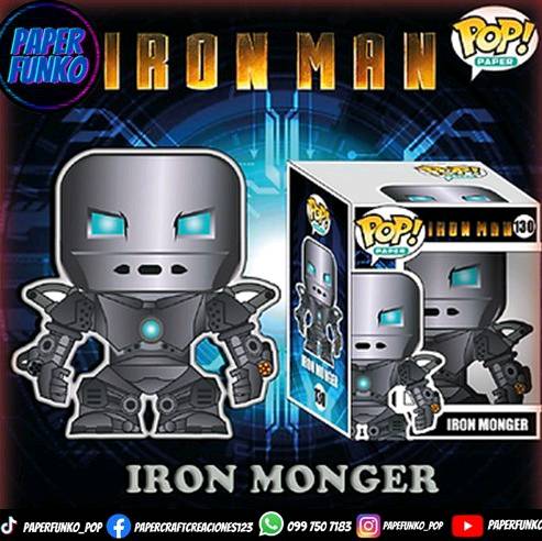 Iron Monger de papel versi n Funko pop