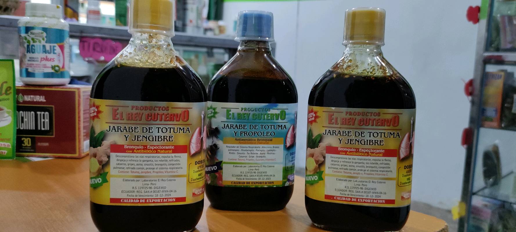 Rey Cutervo jarabe de totuma y jengibre en Quito