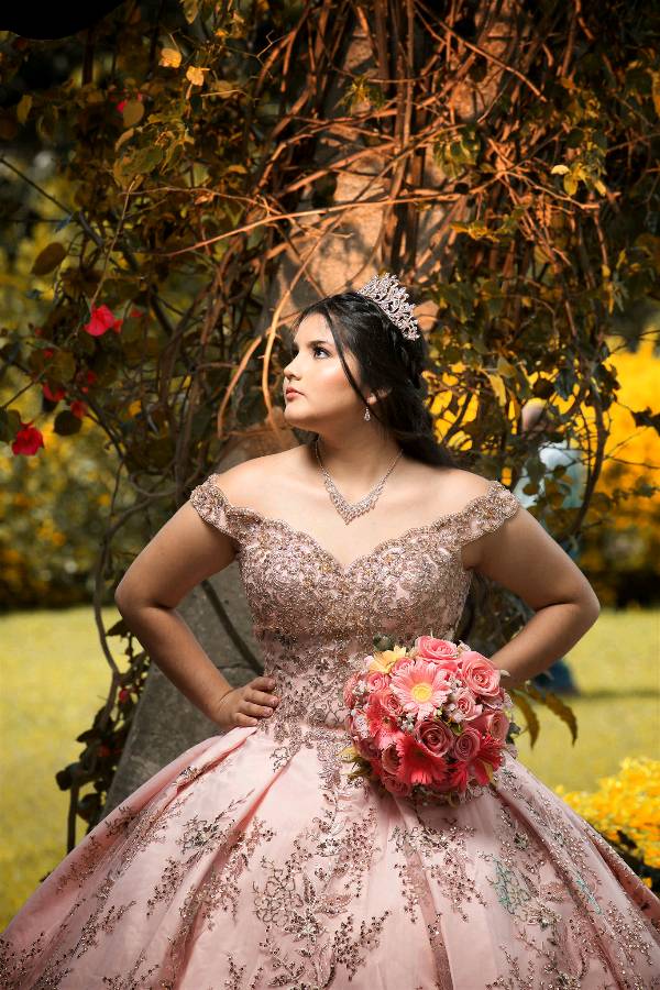 Vestido discount oro rosa