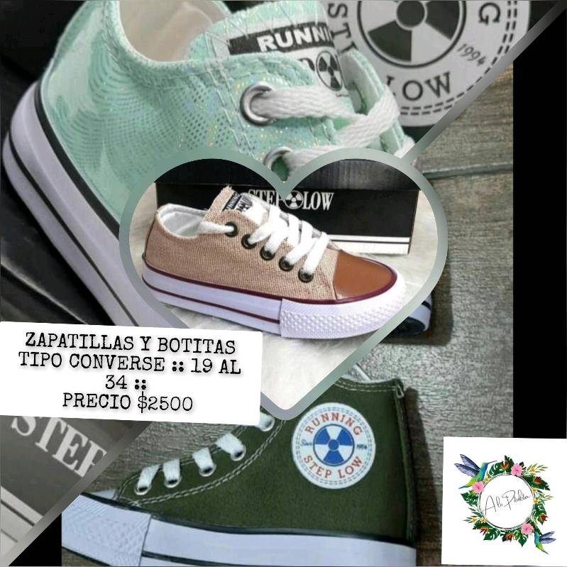 Art.Zapatillas y botitas tipo Converse en Cordoba