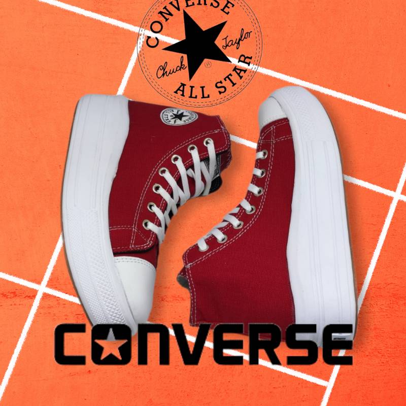 Converse clearance rojos plataforma