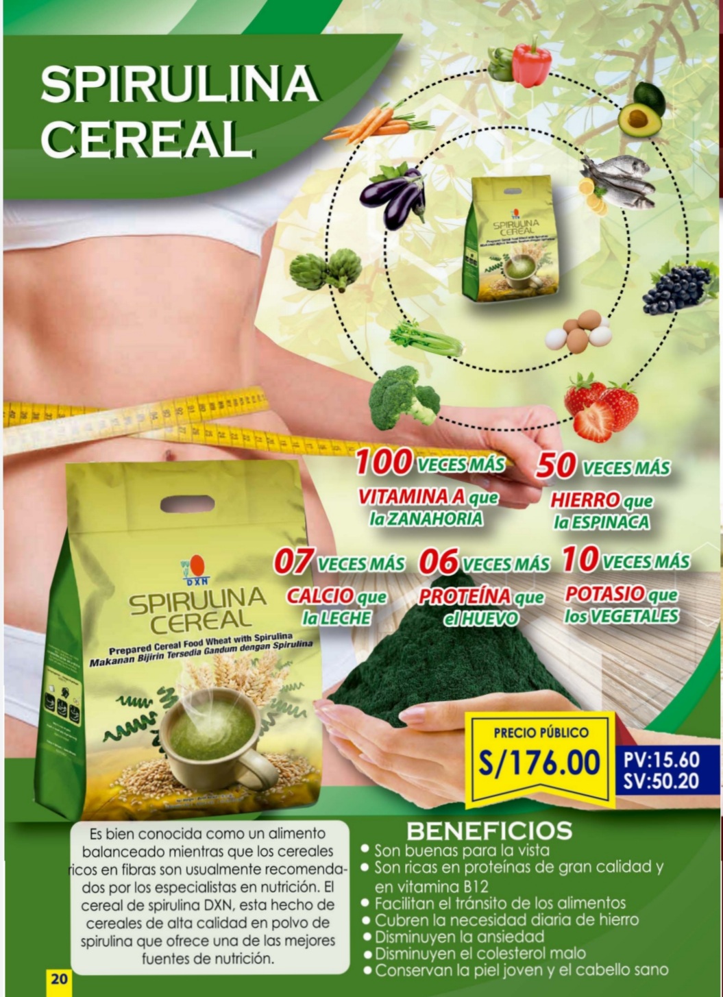 SPIRULINA CEREAL DXN en Lima