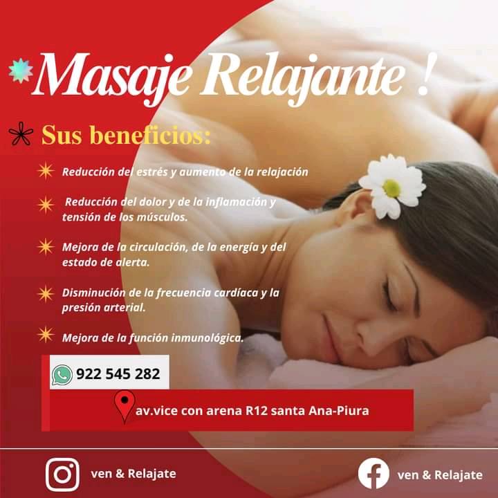 Precio masaje online relajante