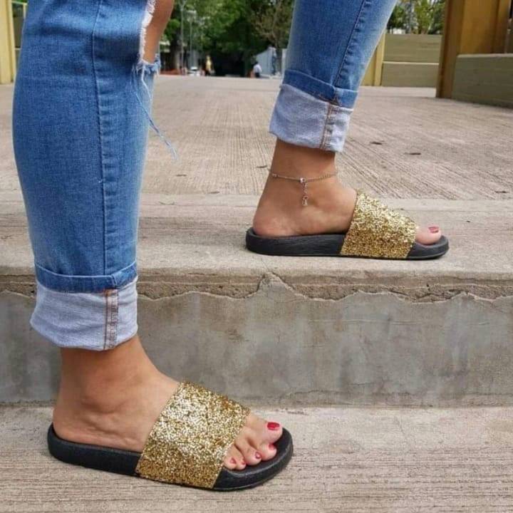 Ojotas con brillos deals