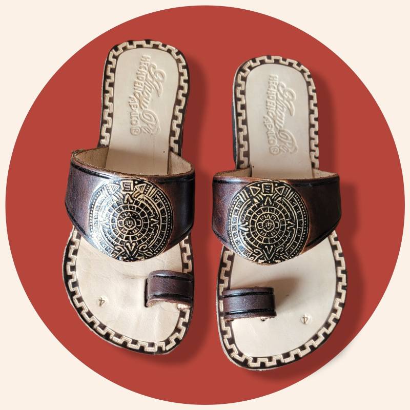 Sandalia de cuero mexicana clearance