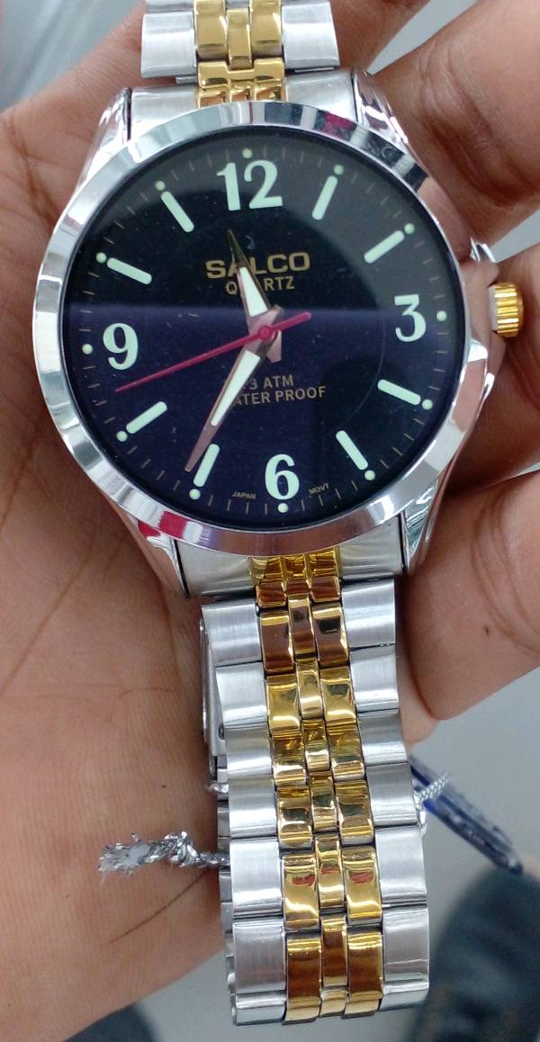 Reloj salco quartz dorado sales