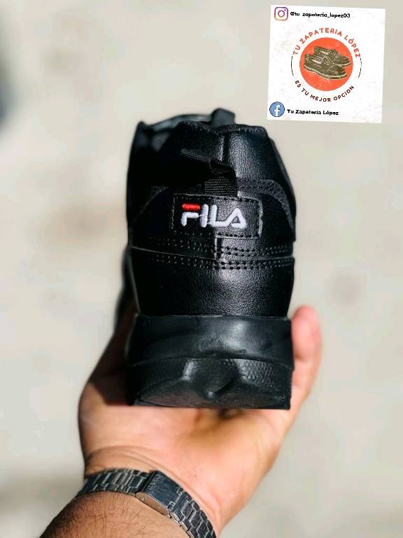 Championes fila sales negro