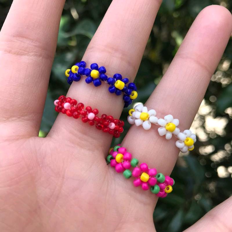 Anillo floresitas chaquira chaquir n en Zumpango del Rio